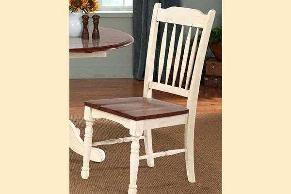 A-America British Isles Merlot & Buttermilk Slat Back Side Chair