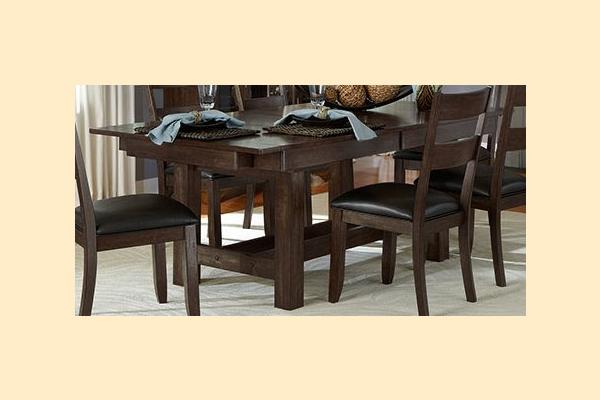 A-America Mariposa-Dark Trestle Table w/ 3 18