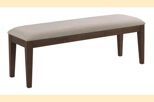 Kincaid Kafe- Mocha Upholstered Dining Bench Mocha