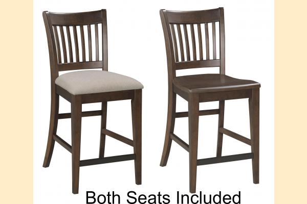 Kincaid Kafe- Mocha Tall Counter Rake Back Chair