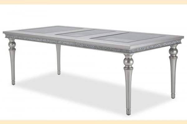 Aico Melrose Plaza Upholstered Dining Table w/ One 23.75 Inch Leaf