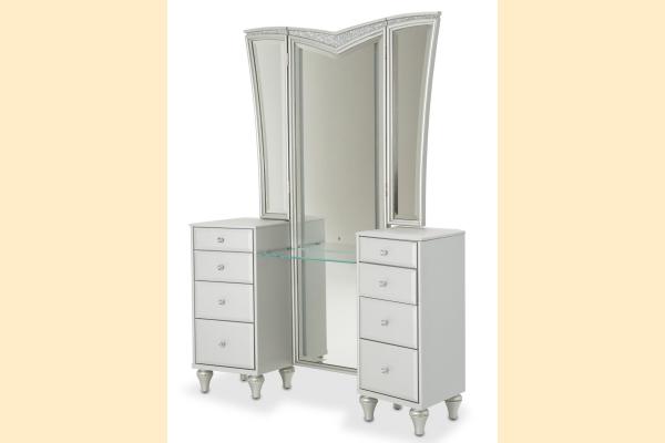 Aico Melrose Plaza Upholstered Vanity w/ Mirror