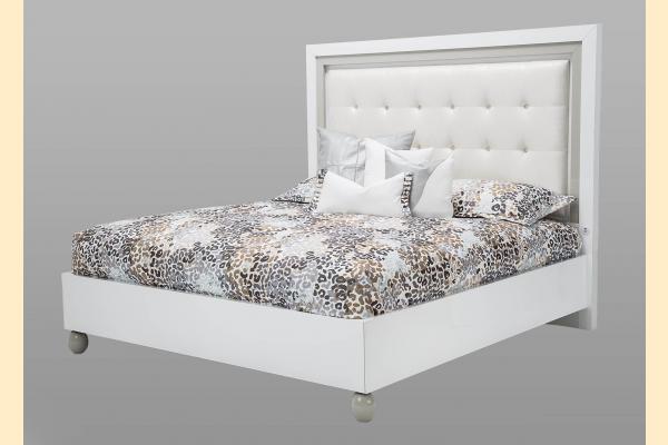 Aico Sky Tower Queen Platform Bed-White Cloud