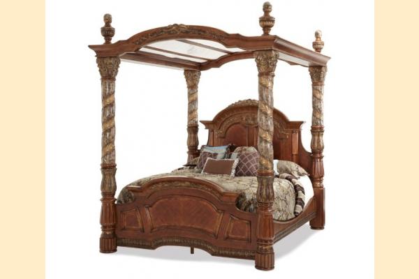 Aico Villa Valencia Cal-King Poster Canopy Bed