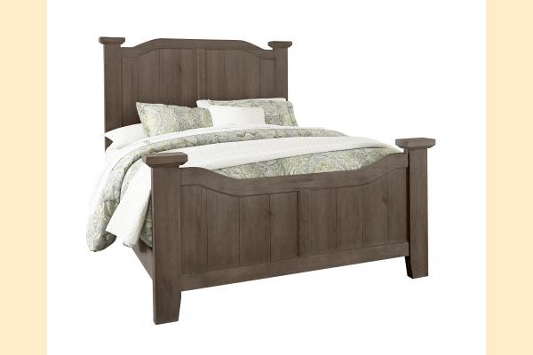 Vaughan Bassett Sawmill-Saddle Grey King Arch Bed