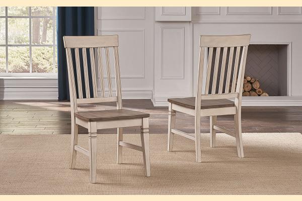 A-America Beacon Slatback Chair with Wood Seat