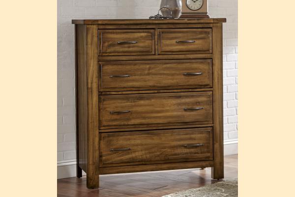 Vaughan Bassett Solids A&P Maple Road-Antique Amish 5 Drawer Chest