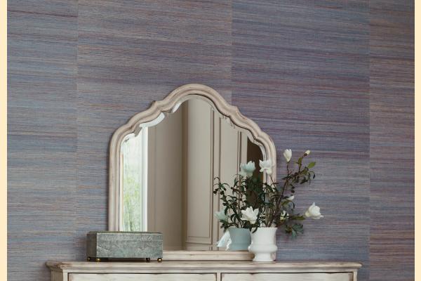 American Drew Cambric Creme VIGNETTE SERPENTINE MIRROR-CRÈME