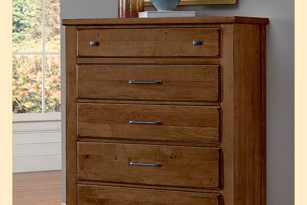 Vaughan Bassett Solids A&P Cool Rustic-Amber Drawer Chest