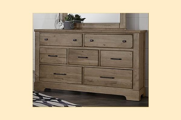 Vaughan Bassett Solids A&P Cool Rustic-Stone Grey Dresser