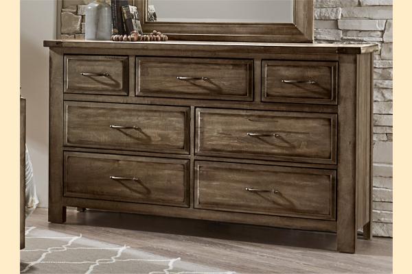 Vaughan Bassett Solids A&P Maple Road-Maple Syrup Triple Dresser