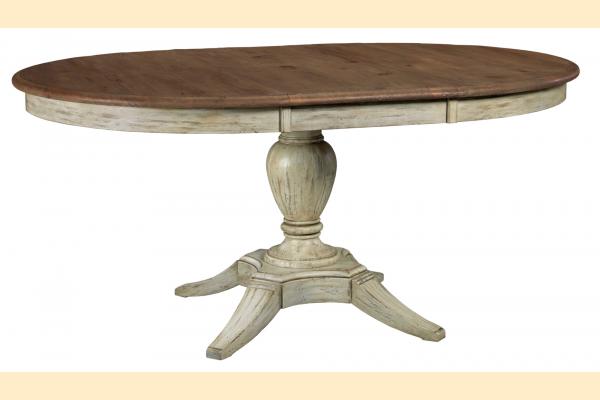 Kincaid Weatherford-Cornsilk Dining Milford Round Dining Table w/ One 18