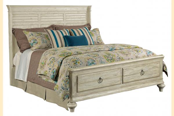 Kincaid Weatherford-Cornsilk Bedroom King Shelter Storage Bed 