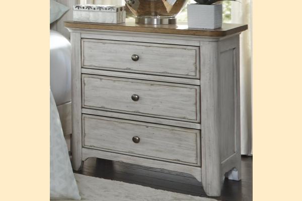 Liberty Farmhouse Reimagined 3 Drawer Nightstand