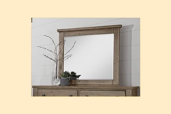 Vaughan Bassett Solids A&P Cool Rustic-Stone Grey Landscape MIrror