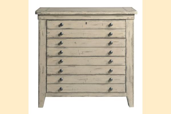 Kincaid Acquisitions Brimley Map Drawer Bachelor's Chest-Cameo Finish