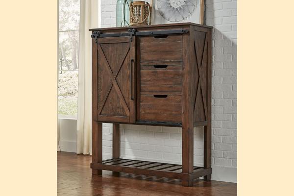 A-America Sun Valley Rustic Timber Large Barn Door Chest