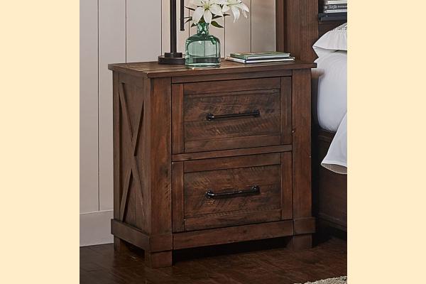 A-America Sun Valley Rustic Timber Nightstand