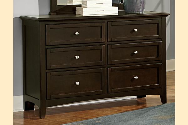 Vaughan Bassett Bonanza-Merlot Double Dresser