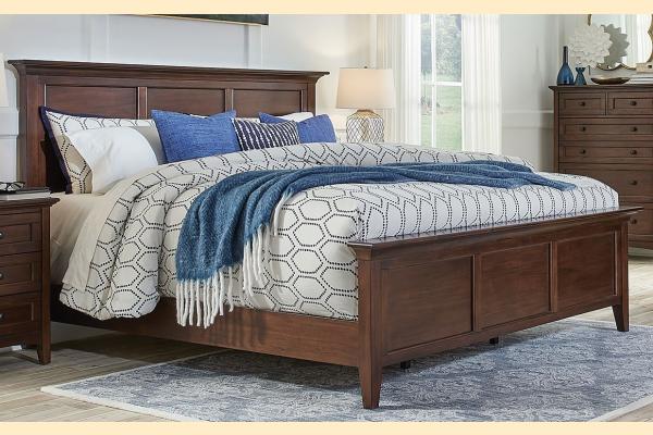 A-America Westlake-Cherry Brown King Panel Bed