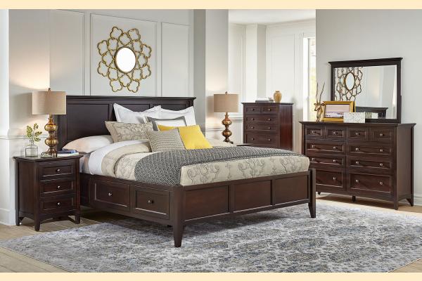 A-America Westlake-Dark Mahogany Cal King Storage Bed